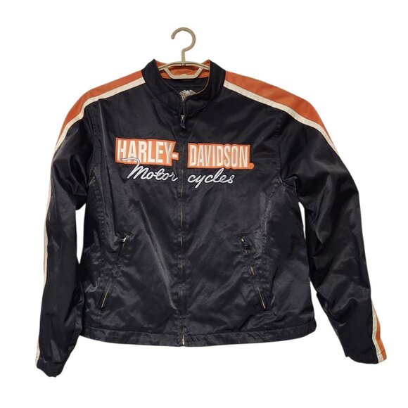 Women's XXL Harley Davidson #98147-03VW Nylon Cafe Racer Jacket - Picture 1 of 7